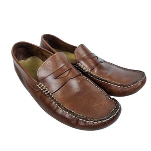 Cole Haan Howland Brown Leather Driving Moc Penny Loafers Slip On Mens Size 9
